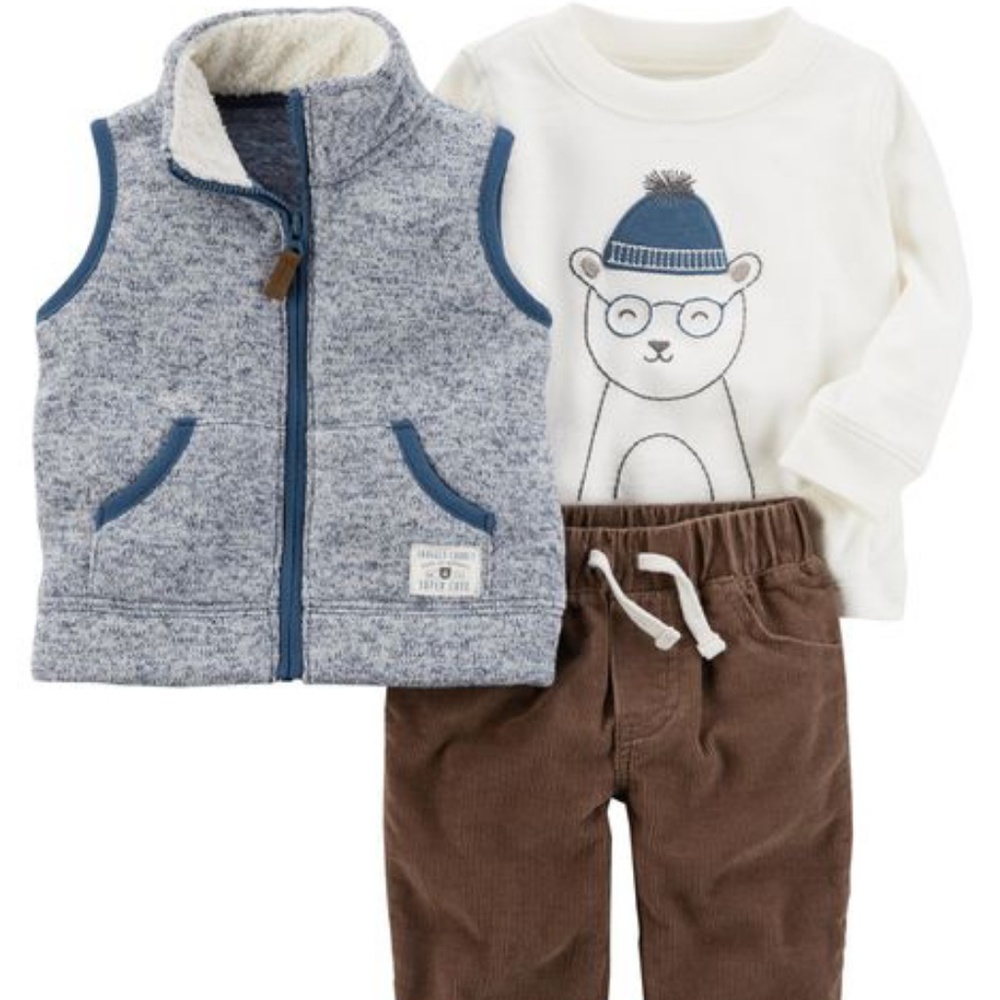 Carter's 3 Piece Bear Winter Outfit
